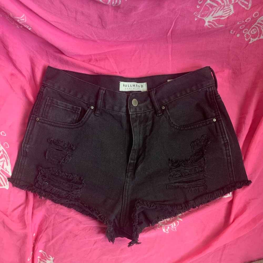 Pacsun black high waisted denim shorts
